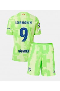 Fotbalové Dres Barcelona Robert Lewandowski #9 Dětské Třetí Oblečení 2024-25 Krátký Rukáv (+ trenýrky)